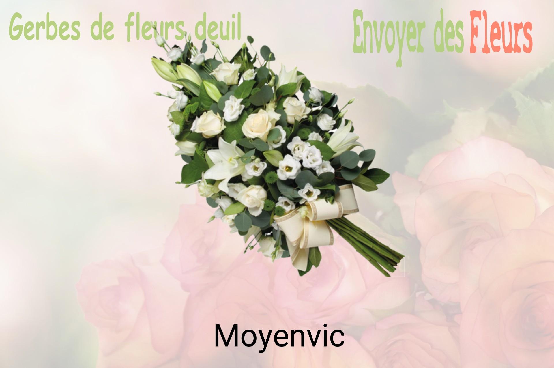 Gerbe de fleurs de deuil livrée à Moyenvic